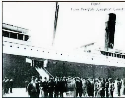 Carpathia arrival in New York